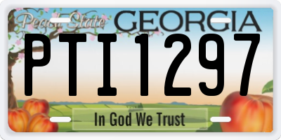 GA license plate PTI1297