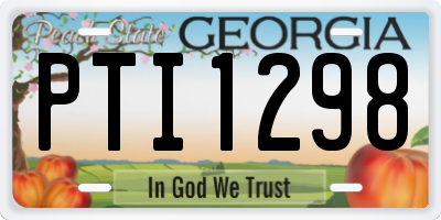 GA license plate PTI1298