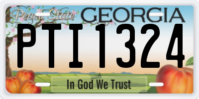 GA license plate PTI1324