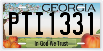 GA license plate PTI1331