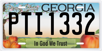 GA license plate PTI1332