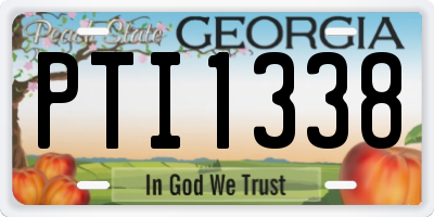 GA license plate PTI1338