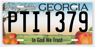 GA license plate PTI1379