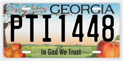 GA license plate PTI1448