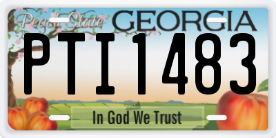 GA license plate PTI1483