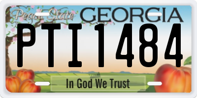 GA license plate PTI1484