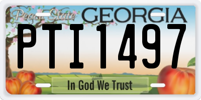 GA license plate PTI1497