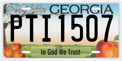GA license plate PTI1507