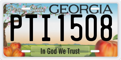 GA license plate PTI1508