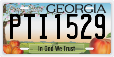 GA license plate PTI1529