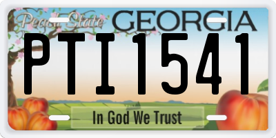 GA license plate PTI1541