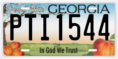 GA license plate PTI1544
