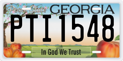 GA license plate PTI1548