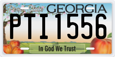 GA license plate PTI1556