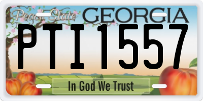 GA license plate PTI1557