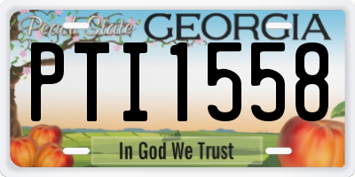 GA license plate PTI1558