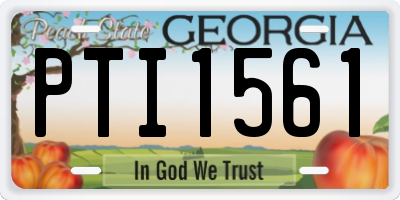 GA license plate PTI1561
