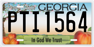 GA license plate PTI1564