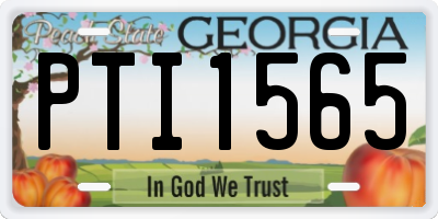 GA license plate PTI1565