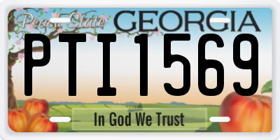 GA license plate PTI1569