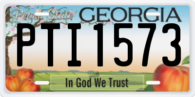 GA license plate PTI1573
