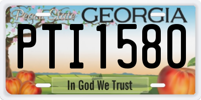 GA license plate PTI1580