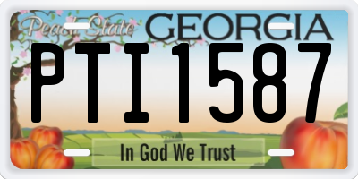 GA license plate PTI1587