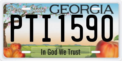 GA license plate PTI1590