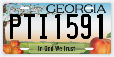 GA license plate PTI1591