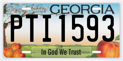 GA license plate PTI1593