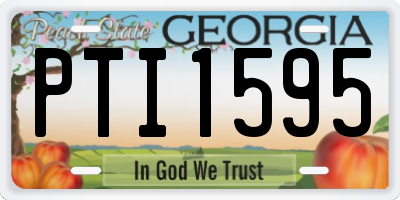 GA license plate PTI1595