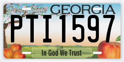 GA license plate PTI1597