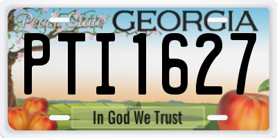 GA license plate PTI1627