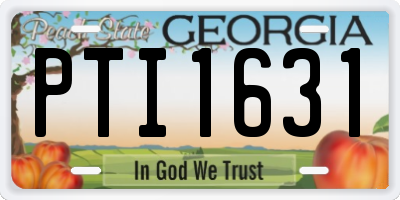 GA license plate PTI1631