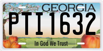 GA license plate PTI1632