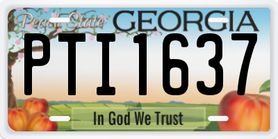 GA license plate PTI1637