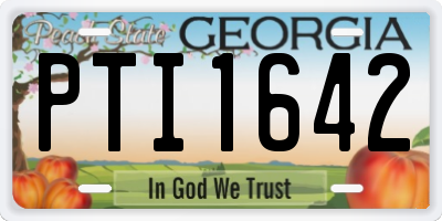 GA license plate PTI1642