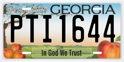 GA license plate PTI1644