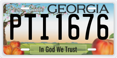 GA license plate PTI1676