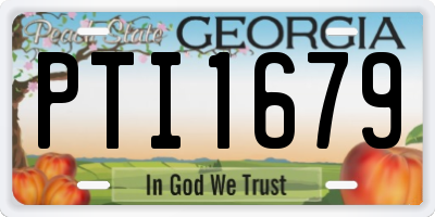 GA license plate PTI1679