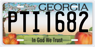 GA license plate PTI1682