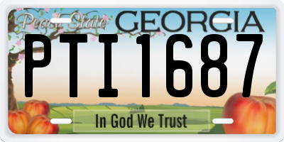 GA license plate PTI1687