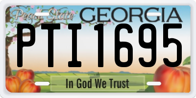 GA license plate PTI1695