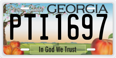 GA license plate PTI1697