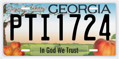 GA license plate PTI1724