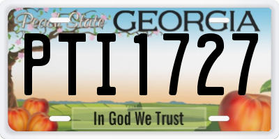 GA license plate PTI1727