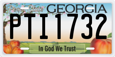 GA license plate PTI1732