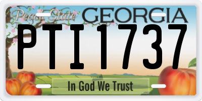 GA license plate PTI1737