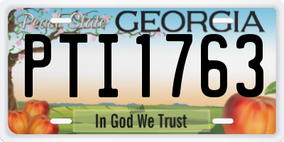 GA license plate PTI1763
