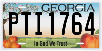 GA license plate PTI1764